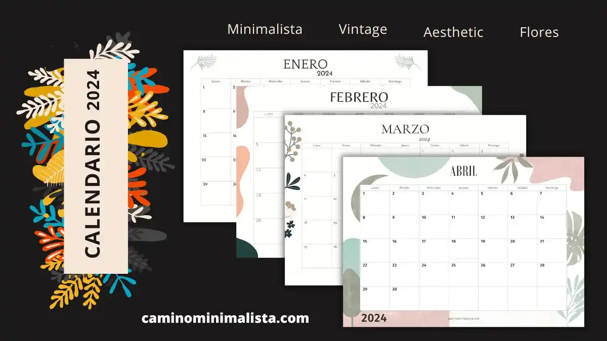 Camino Minimalista Calendario 2024 Blog de Minimalismo -【Camino Minimalista】