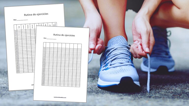 Rutina de ejercicios en casa. 2 imprimibles en pdf